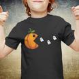 Funny Halloween Gamer Pumpkin Eating Ghost Gaming Costume Youth T-shirt