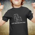 Funny Just Resting My Eyes Dad Jokes Fathers Day Youth T-shirt