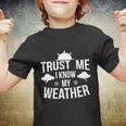 Funny Weather Meteorologist Gift Forecaster Weatherman Climate Fun Gift Youth T-shirt