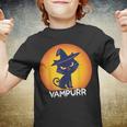 Halloween 2021 Cat Vampurr Vampire Funny Costume Youth T-shirt