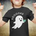 Halloween Booooks Ghost Reading Boo Read Books Library Youth T-shirt