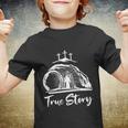 He Is Risen Cross Jesus Easter Day Christians True Story Youth T-shirt