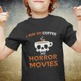 I Run On Coffee Horror Movies Halloween Quote Youth T-shirt