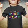 I Teacher Super Heroes Cute Superhero Characters Tshirt Youth T-shirt