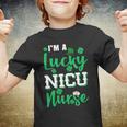 Im A Lucky Nicu Nurse St Patricks Day Graphic Design Printed Casual Daily Basic Youth T-shirt