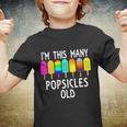 Im This Many Popsicles Old Funny 7Th Birthday Popsicle Cute Gift Youth T-shirt
