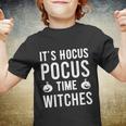 Its Hocus Pocus Time Witches Halloween Quote Youth T-shirt