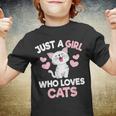 Just A Girl Who Loves Cats Cat Lover Cute Cat Youth T-shirt