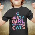 Just A Girl Who Loves Cats Cute Cat Lover Youth T-shirt