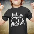 Just Married Ring Logo Youth T-shirt