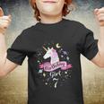 Kids 7 Year Old Girl Birthday Unicorn Shirt 7Th Birthday Youth T-shirt