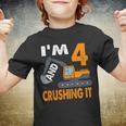 Kids Construction Truck 4Th Birthday Boy 4 Years Old Digger Truck Youth T-shirt