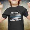 Lets Go Brandon Shirt Thin Blue Line Us Flag Youth T-shirt