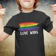 Love Wins Lgbt Gay Pride Lesbian Bisexual Ally Quote V2 Youth T-shirt