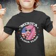 Merica 4Th Of July Flamingo Flock Patriotic American Flag Youth T-shirt