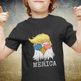 Merica Bald Eagle 4Th Of July Trump American Flag Funny Gift Youth T-shirt