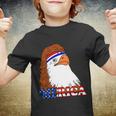 Merica Bald Eagle Retro Usa Flag V2 Youth T-shirt