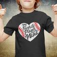 My Favorite Player Calls Me Nana Baseball Heart Cute Grandma Youth T-shirt