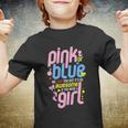 Pink Or Blue We Love You But Awesome If Girl Gender Reveal Great Gift Youth T-shirt