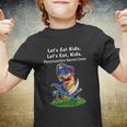 Pirate Dinosaur Funny Lets Eat Kids Punctuation Saves Lives Great Gift Youth T-shirt
