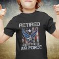 Retired Us Air Force Veteran Usaf Veteran Flag Vintage Tshirt Youth T-shirt