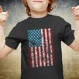 Retro Style 4Th July Usa Patriotic Distressed America Flag Cool Gift Youth T-shirt