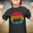 Retro Vintage Hippopotamus Youth T-shirt