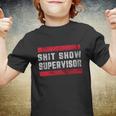Shit Show Supervisor Sarcastic Distressed V2 Youth T-shirt