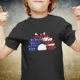 Sunflower American Flag 4Th Of July Independence Day Patriotic V2 Youth T-shirt
