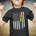 Thin Rainbow Line Lgbt Gay Pride Flag Tshirt Youth T-shirt