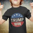 Trump Won 4Th Of July American Flag Great Gift Youth T-shirt