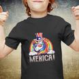 Unicorn 4Th Of July Merica Girl Rainbow Youth T-shirt