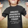 Unmask Unvaccinated Republican & Straight Anti Vax Freedom Tshirt Youth T-shirt