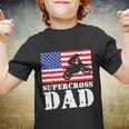 Usa American Distressed Flag Supercross Dad Men For Him Gift Youth T-shirt