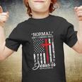 Usa Flag Normal Isnt Coming Back But Jesus Is Revelation Youth T-shirt