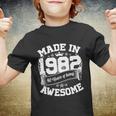 Vintage Crown Made In 1982 40 Years Of Being Awesome 40Th Birthday Youth T-shirt