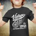 Winged Wheel Vintage 1942 Aged To Perfection Superior Quality 80Th Birthday Youth T-shirt