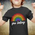 You Belong Lgbtq Stone Pattern Rainbow Youth T-shirt