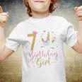 7 Years Old Birthday Girl Cute Unicorn Youth T-shirt