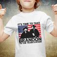 Its Time To Take Brandon To The Train Station America Flag Funny Its Time To Tak Youth T-shirt