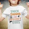 Thick Thighs And Spooky Vibes Happy Halloween Spooky Season Youth T-shirt