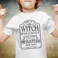 Vintage Halloween Sign Home Of A Witch Werewolf And Their Little Monster Youth T-shirt