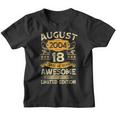 18 Years Old Gifts Vintage August 2004 18Th Birthday Gifts Youth T-shirt