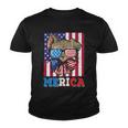 4Th Of July Merica American Cat Lover Youth T-shirt