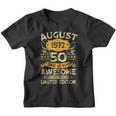 50 Years Old Gifts Vintage August 1972 50Th Birthday Gifts V2 Youth T-shirt 50 Years Old Gifts Vintage August 1972 50Th Birthday Gifts V2 Youth T-shirt