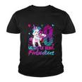 8Th Birthday 8 Year Old Girl Flossing Funny Unicorn Party Youth T-shirt