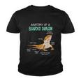 Anatomy Of A Bearded Dragon Bearded Dragon Lizard Pogona Reptile Youth T-shirt