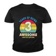 Awesome Retro 3Rd Birthday Boy Girl Youth T-shirt