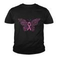 Breast Cancer Awareness Butterfly Ribbon Quotes Tshirt Youth T-shirt