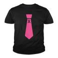 Breast Cancer Awareness Ribbon Tie Youth T-shirt